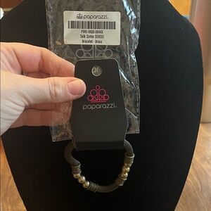 Paparazzi Brass and Black Bracelet